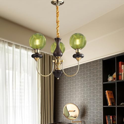 Lámpara globo cocina para iluminar techos altos con tres luces 3