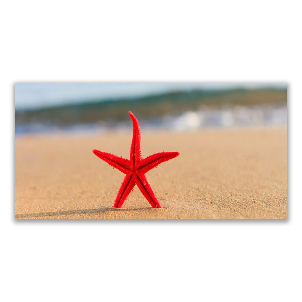 Impression sur verre trempé 140x70cm Tulup tableau mural moderne design Beach Art