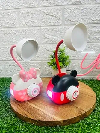 Economical Store 91 Pack of 1 Animal Theme Cube Table Lamps Rechargeable Desk Lamp with Pen Holder & Sharpener, Study Desk Light for Study Room/Home/Office Night Lamps for Kids Birthday Gifts