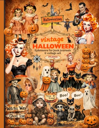 Vintage Halloween Ephemera for Junk Journal & Collage Art: 215 Unique Pieces for Journaling, Scrapbooking & Creative Paper Projects image 2