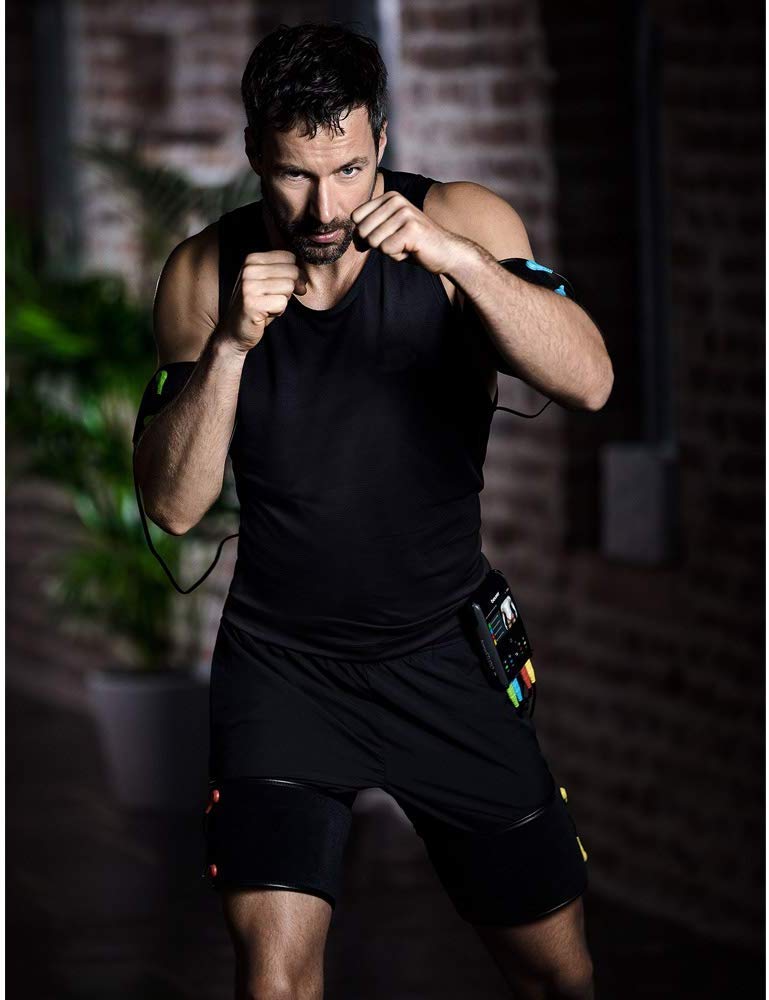 Beurer EM 95 EMS homeSTUDIO électrostimulateur musculaire, appareil d'entraînement EMS haut de gamme pour la maison avec app et Virtual Coach, brassards et électrodes inclus