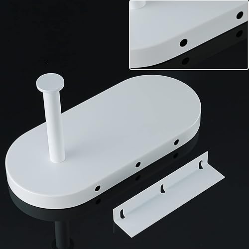 Miniatura 4 de RANDOM Soporte de papel higiénico blanco mate con estante para teléfono, accesorios modernos de baño de acero inoxidable SUS 304, dispensador de