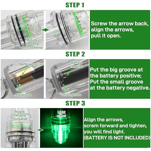 Luz de pesca subacuática para caída profunda con lámpara LED impermeable verde 6
