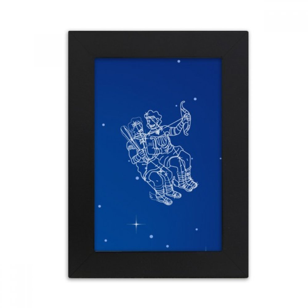 Cadre photo constellation des Gémeaux noir 10x15 cm style univers étoilé DIYthinker