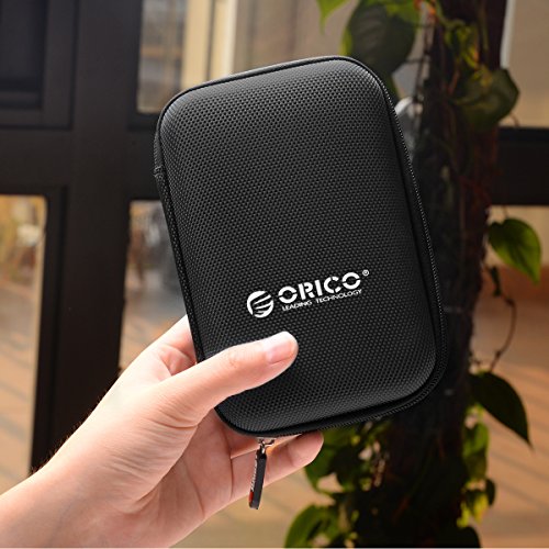 Image of ORICO EVA External Hard Drive Protection Bag for 2.5 inch Hard Drive Portable Dual Layer HDD Protector Case (Black)