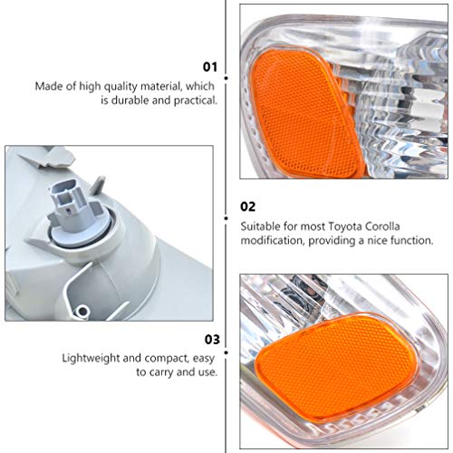 Wakauto 2 Unidades da Luz de Mudança de Direção Do Lado Do Passageiro da Frente Compatível Com O Ind