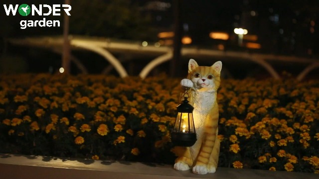 Amazon.com: Solar Powered Outdoor Cat Garden Statue, Crafted