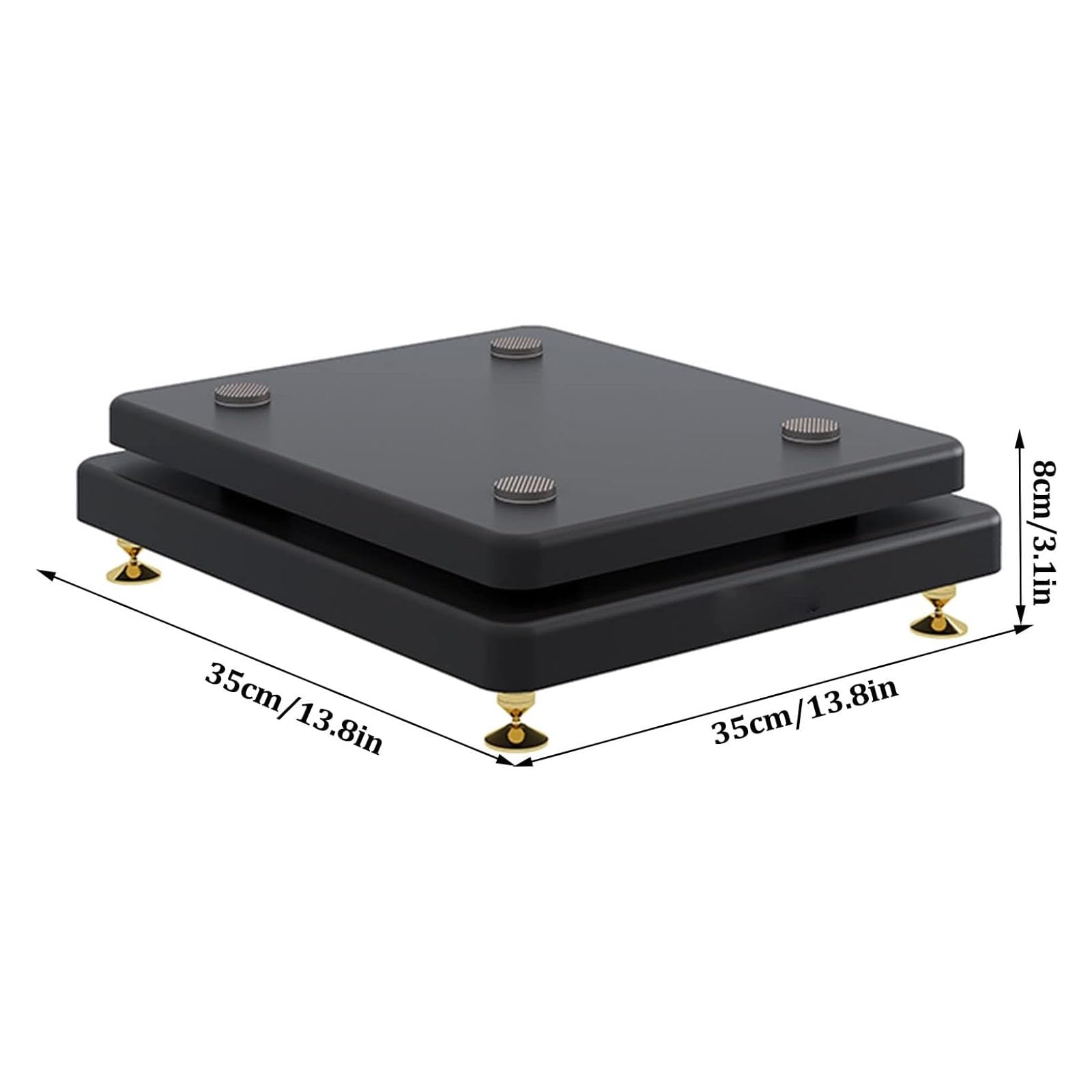 Statyw subwoofera Izolacja Stabilizator Platformy Podstawa z Miedzianym Na Do Monitorów Studyjnych, Subwooferów, Głośników - 35 x 35 x 8 cm Zwiększona Jakość Dźwięku