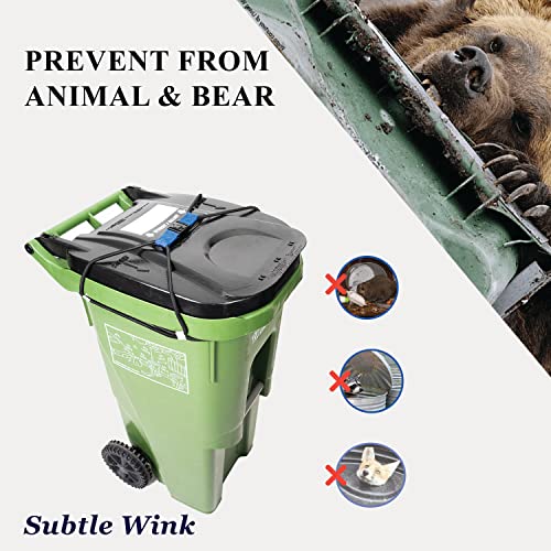 Subtle Wink DI_1LCK Trash Can Lock-Garbage Can Lock-Lid Lock Animal Proof Trash Bin Lock-Heavy Duty Adjustable Strong Strap- Universal Garbage Can Lid Lock For Outdoor Bins thumb #3