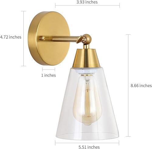 Miniatura 4 de MWZ Juego de 3 lámparas colgantes doradas, juego de 2 apliques de pared dorados, luces colgantes de latón para isla de cocina, apliques de pared con