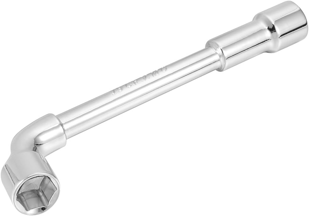 uxcell 19mm Metric L Shaped Angled Hex Socket Wrench Chrome Plated, Cr-V
