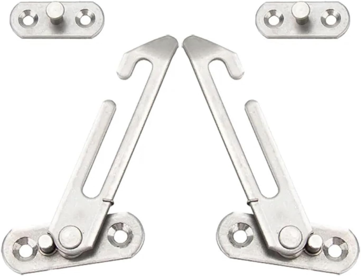 Left Window Wind Brace Hinge Glass Stopper Stainless Steel Safety Lock Buckle Sliding Door Bracket Strut Locator Hardware Part