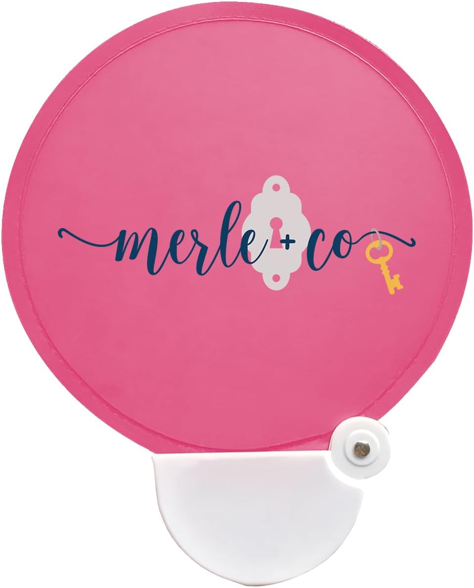 Mia & Cale Custom Round Foldable Fan with Handle, Foldable Disc for Party Favors, Outdoor Gatherings & Travel – Compact Circle Hand (100)