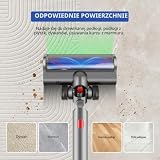 Frogetu Szczotka Podłogowa z LED Kompatybilna z Dyson V7 V8 V10 V11 V15 – Głowica Zamienna do Odkurzacza Dyson, Idealna do Twardych Podłóg i Dywanów