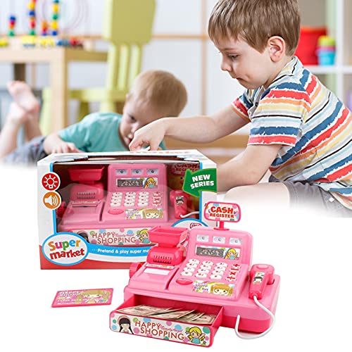 Baitang Elektronische Kasse Spielzeug Supermarkt Registrierkasse Mit Taschenrechner, Licht Und Sound Kasse Spielzeug Mit… – Bild 5