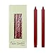 Zest Candle 12-Piece Taper Candles, 10-Inch, Red Straight