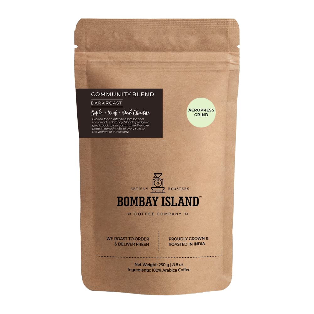 Bombay Island Coffee Community Blend | Dark Roast | Freshly Roasted 100% Arabica | 250 Gm | Aeropress Grind (B07VCWZ65V) Amazon Price History, Amazon Price Tracker