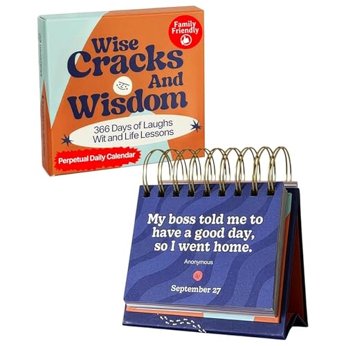 MESMOS Funny Wisdom Perpetual Calendar, 366 Days of Laughs &