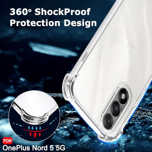 Image of TheGiftKart Crystal Clear Back Cover Case for OnePlus Nord 5 5G | Raised Bumps for Camera & Screen Protection | Ultra Clear Soft Silicone Back Cover Case for OnePlus Nord 5 5G (TPU, Transparent)