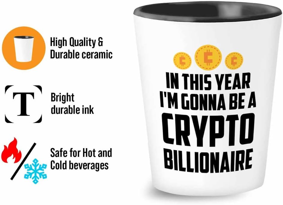 Trader Shot Glass 1.5oz - I'm Gonna Be A Billionaire - Trader Broker Gift Investing Financial Adviser Trading Planner Market Day Digital Currency