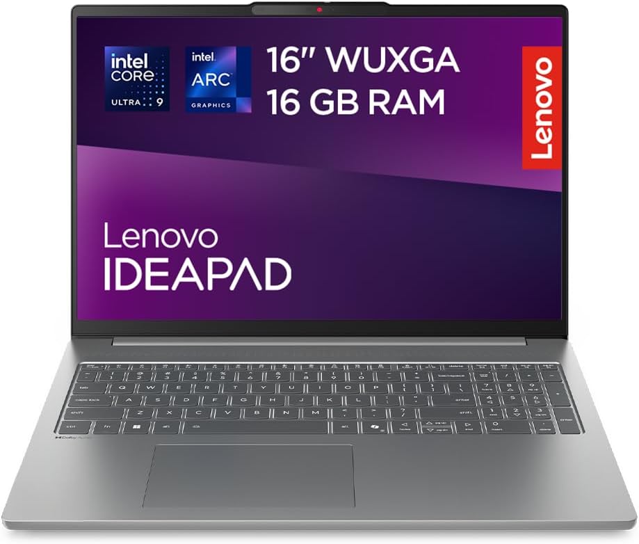 Lenovo IdeaPad Slim 5i Notebook 16" IPS (1920x1200) Intel Core Ultra 9 185H, 16GB RAM DDR5, 1TB SSD, Tastiera retroilluminata, Windows 11 Home, Laptop Sottile per Lavoro, Studio e Multitasking