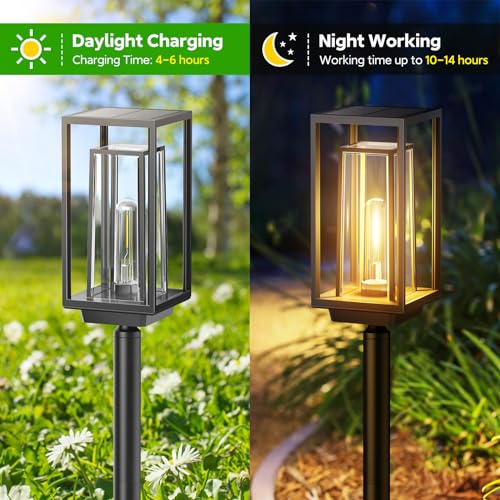 Kelme SZ-22025 Solar Pathway Lights Outdoor, 4 Pack 2Xl Bigger Size Solar Lights For Outside, Super Bright Up To 14Hrs Solar Garden Lights, Waterproof Solar Powered Outdoor Lights For Yard Pathway Landscape thumb #3