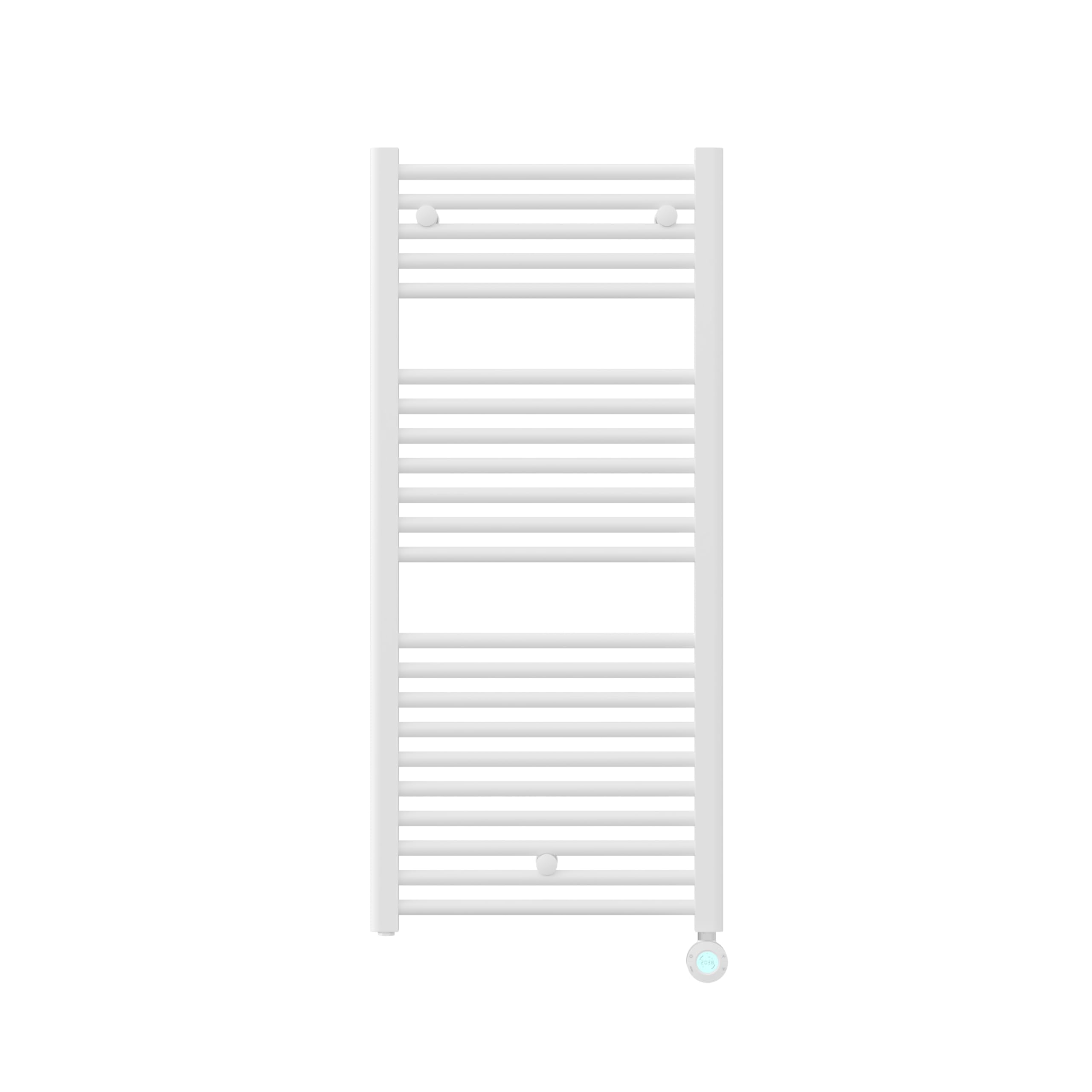 facula - Radiador Toallero Eléctrico Fluido WiFi Programable | Modos Confort, Noche y antihielo (Blanco, 1178x500mm)
