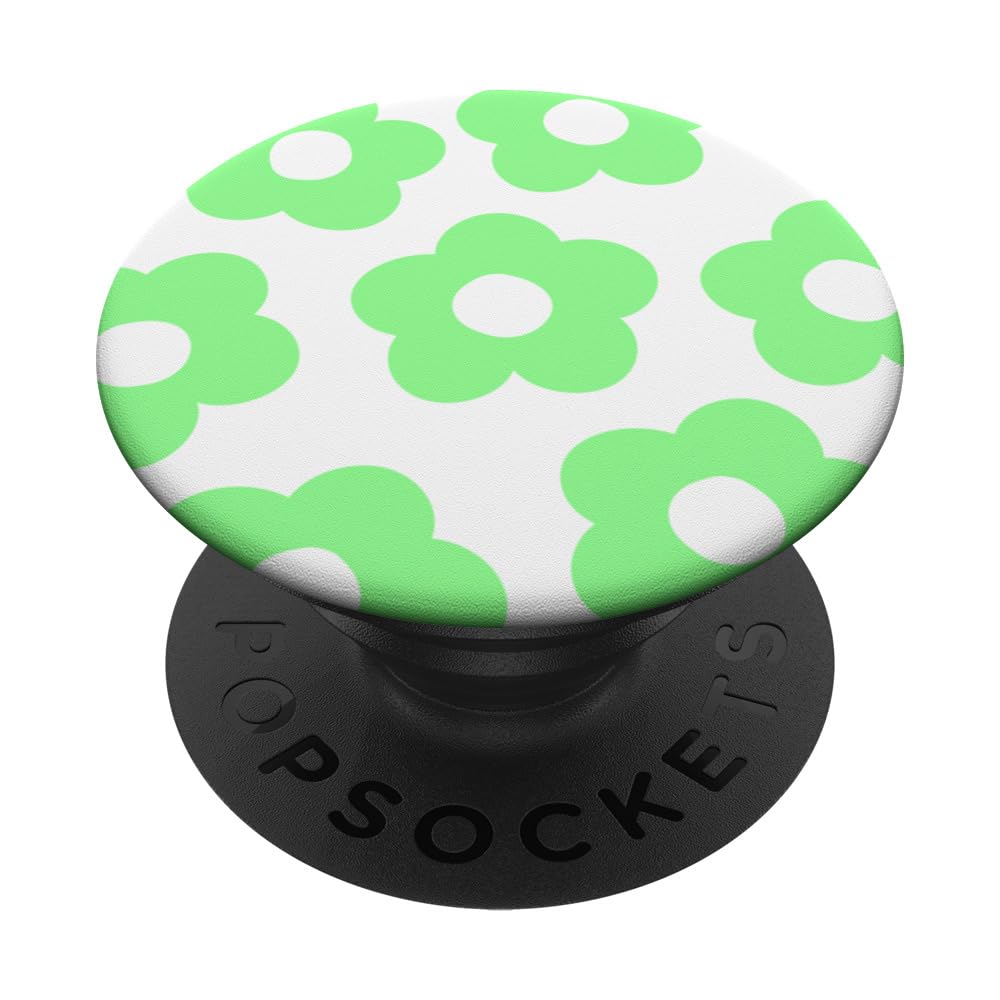 Danish Pastel Aesthetic Daisy Flower Preppy Green PopSockets Swappable PopGrip