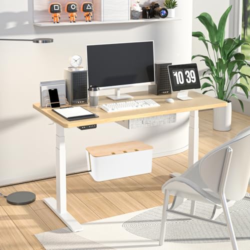 Kabelbox, Kabelmanagement Box, Kabel Organizer Box mit Holzdeckel, Große, Mittelgroß und Kleine Kabelmanagement Box Adapter, Steckerleisten, Kabel Verstecken Box Weiß (L=40.7 * 15.7 * 13.4cm)