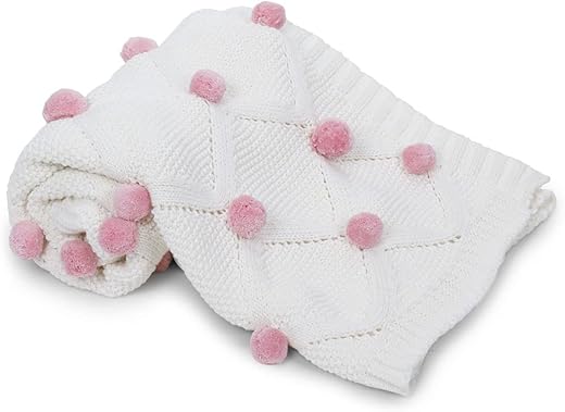 haus & kinder Cotton Knitted Blanket For New Born Baby Baby All Season Ac Blankets Quilt Wrapper For New Born Boy & Girl Size 80 Cm X 100 Cm, 0 To…