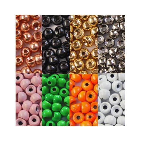 20 x TUNGSTEN beads - 2.0mm - 5/64" (0,05g) - FLUO ORANGE - for fly tying Cover