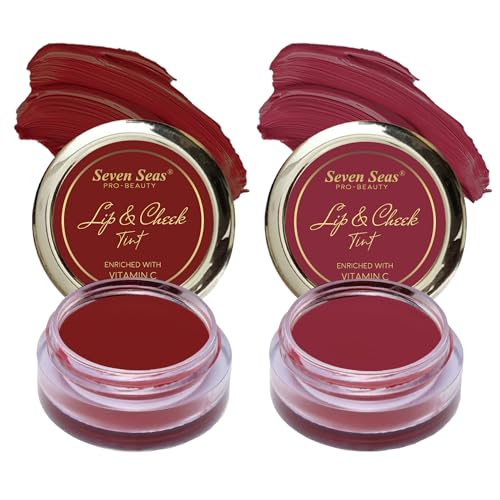 Image of Seven Seas Lip & Cheek Tint Richness Of Essential Oils And Vitamin C For Lips, Eyelids & Cheeks, Matte Finish Give You a Soft Natural Glow (Fire Brick)