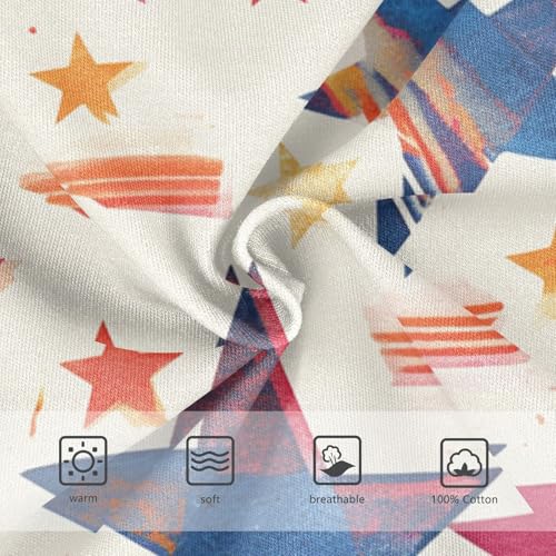 KLL 5 Pointed Stars Red Stripes Little Boys Soft Underwear Briefs Cute Children Panties3