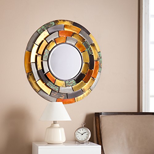 Sei Furniture Baroda Round Decorative Wall Mirror, Multicolor #TOP1