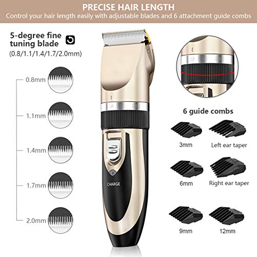 image for Hair Clippers - Nicewell Low Noise Hair Clippers for Men Kids, Cordles