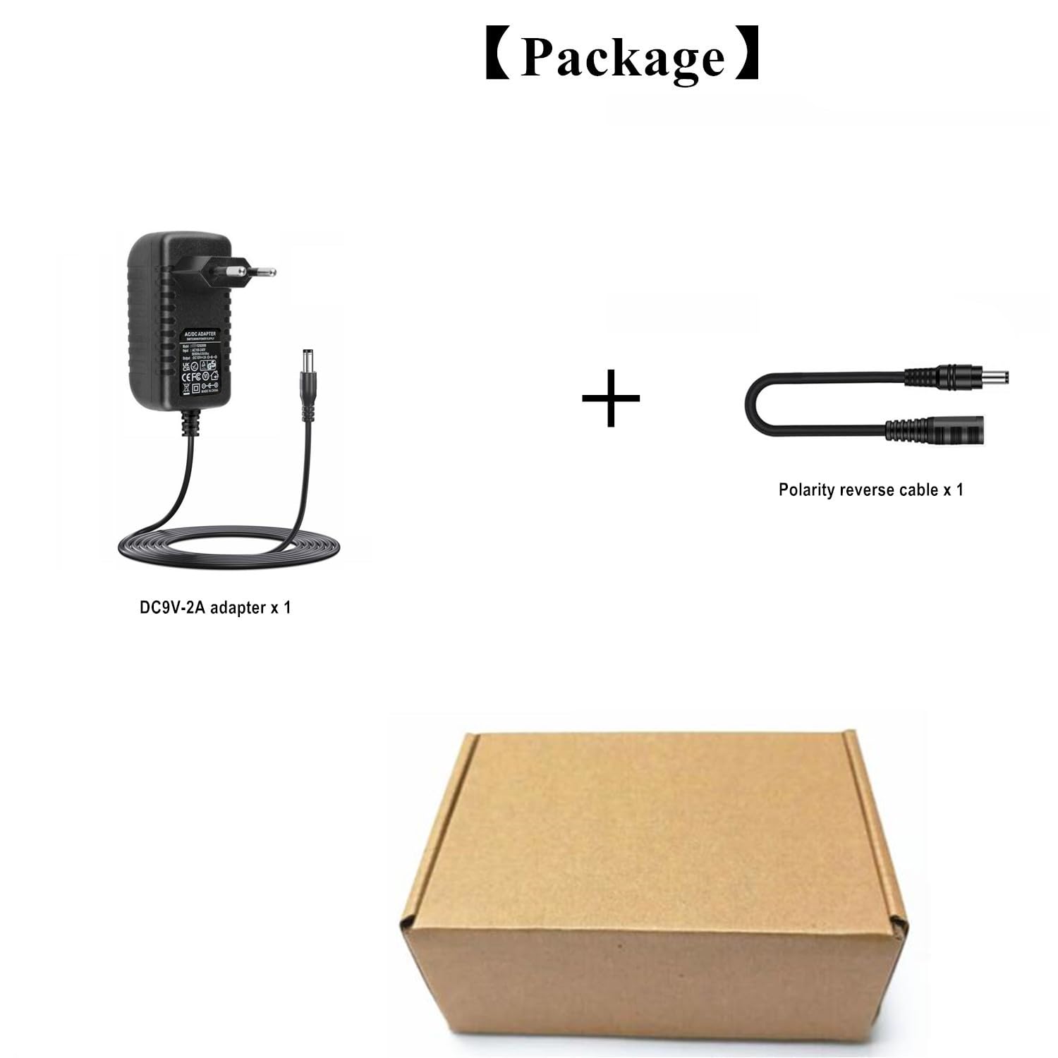[Polarität veränderbar] 9V Netzteil DC9V 2A 1A Ladegerät AC zu DC9V 2A 1A 500mA 400mA 300mA 200mA 100mA für Label Maker, Klavier Keyboards, Gitarrenpedale DC9V Transformator