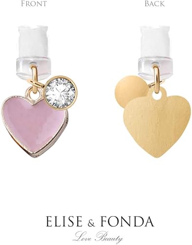 Miniatura 4 de ELISE & FONDA CP143 Puerto de carga USB anti polvo enchufe pequeño corazón rosa amor colgante encanto teléfono para iPhone 11XS MAXXRX8 Plus76S7SE