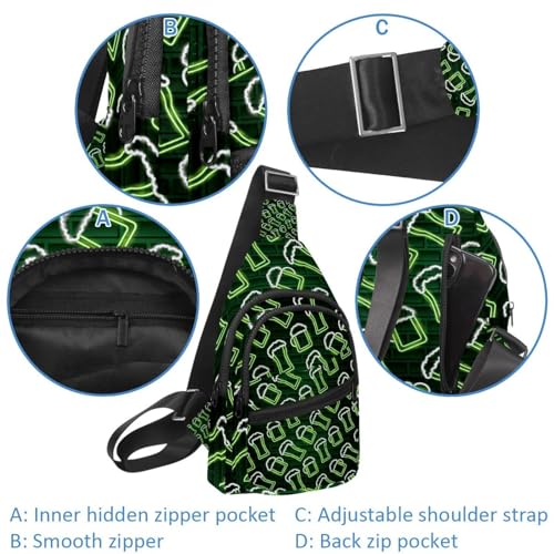 Sac de poitrine pour homme multicolore le cadeau parfait pour la Saint-Patrick