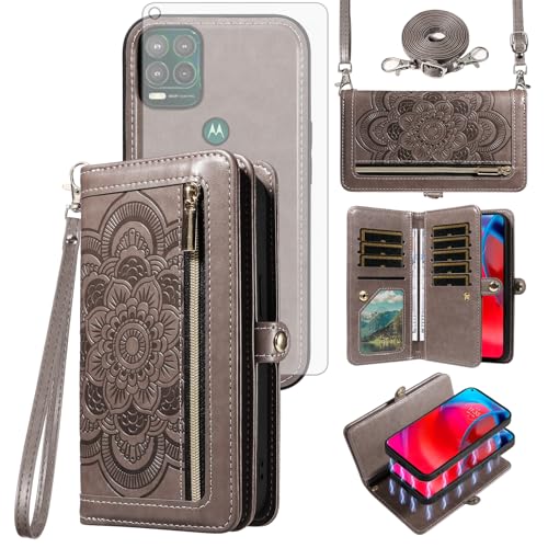 Coque Moto G Stylus 5G 2021 Motorola XT2131DL avec étui portefeuille amovible porte-carte