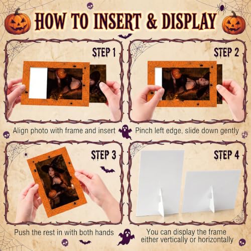 Image of AmazingSpark 50 Pack Beach Picture Frames 4x6, Tropical Photo Cards