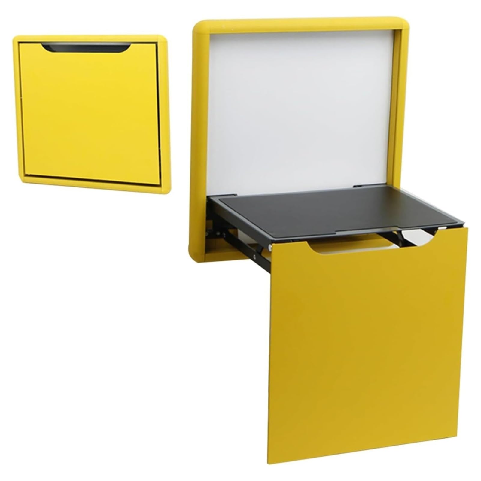 SLDAGe Invisible Shoe Changing Stool Wall Mounted Folding Chair Multifunctional Entryway Chair Folding Shower Seating Space Saving Bearing 150KG,Yellow