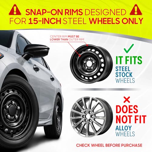 Image of BDK HK993 Silver 15 inch Hubcaps Wheel Covers for Toyota Corolla (15 inch) - Four (4) Pieces Corrosion-Free & Sturdy - Full Heat & Impact Resistant Grade - OEM Replacement, 4 Pack