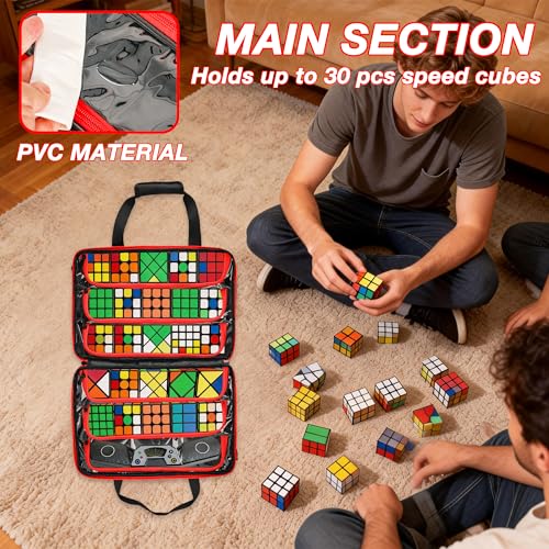 Mallette rigide speed cube de haute résistance avec rangement notices - 3