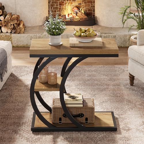 Tribesigns 3 Tier End Table with Storage Shelves by Tribesigns - Used condition - Image 2