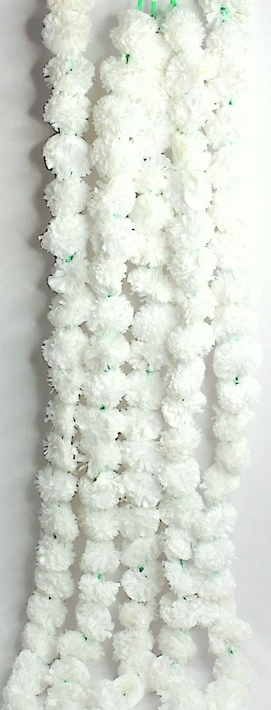 SHOPEEArtificial Genda Phool Plastic (White, 5 Piece)