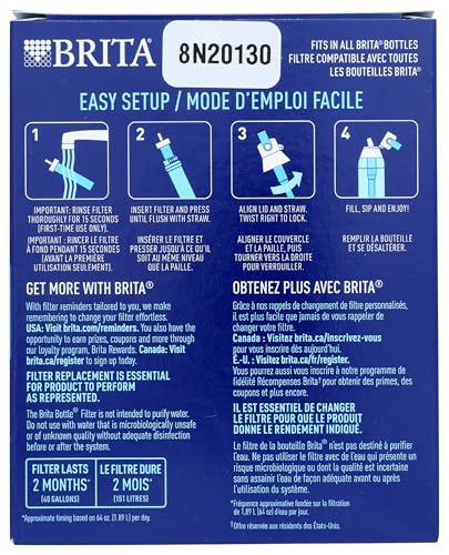 Filtros de repuesto BRITA para botellas pack de 3 unidades libres de BPA 3