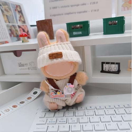 Rehecher Kleidung,Inklusive Mütze, Latzhose, Kamera - Handgewebte für 15/17 cm Puppen, Liebhaber