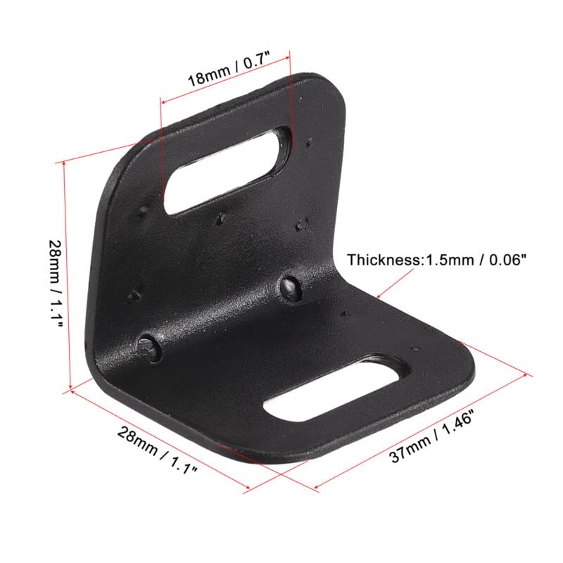 Tool parts Packaging Edge Protectors L-shape Plastic for Furniture - Boxes.Black 60Pcs