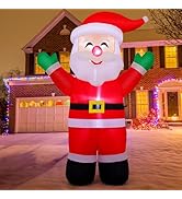 Christmas Inflatables Santa Outdoor Decorations: 7FT Cute Santa Riding Dinosaur Inflatable - Christmas Blow Up Yard Decoration - Built-in LED Lights For Party Lawn Holiday Decor Outside