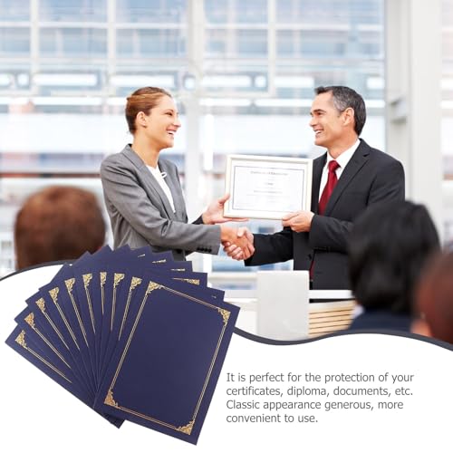 Fundas para certificados de papel azul marino premium carpetas de diseño para graduaciones 3